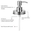 Amolliar Mason Jar Liquid Soap Dispenser Lids, 304 Stainless Steel Pump16oz Regular Mouth Mason Jar, Rustic Farmhouse Decor, Hand Soap,Dish Soap, Lotion Soap, Brushed Nickel-6 Pack, Extra 3 Long Tubes view 4
