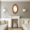 OVALCREST Oval Beveled Wall Mirror for Home Decor - Tribeca Style - Sunset Gold - 32x44 Outside Dimensions view 3