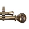 13/16" Nathan Double Curtain Rod 120-170 inch - Antique Brass view 3