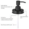 Amolliar Mason Jar Liquid Soap Dispenser Lid, 304 Stainless Steel Pump Lid for 16oz Regular Mouth Mason Jar, Rustic Farmhouse Decor, Hand Soap, Dish Soap, Lotion Soap, Black 6 Pack, Extra 3 Long Tubes view 4