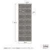 Saki W-122 Wall Storage with Gusset (12 Pockets), Gray, Made in Japan, Width 11.0 x Height 31.5 inches (28 x 80 cm) view 3