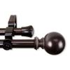 Rod Desyne 13/16" Jodi Double Curtain Rod, 28-48 inch, Cocoa view 3