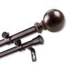 Rod Desyne 13/16" Jodi Double Curtain Rod, 28-48 inch, Cocoa view 4