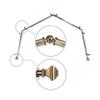 13/16" Moyat 4-Sided Bay Window Curtain Rod - Antique Brass view 1