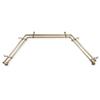 13/16" Moyat Bay Window Double Curtain Rod 20-36", 38-72" - Antique Brass view 1