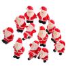 12pcs Christmas Miniature Ornament Resin Santa Claus Figurine Fairy Garden Doll House Decoration for Holiday Party Favor view 1