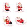 12pcs Christmas Miniature Ornament Resin Santa Claus Figurine Fairy Garden Doll House Decoration for Holiday Party Favor view 2