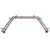 13/16" Moyat Bay Window Double Curtain Rod 20-36", 38-72" - Cocoa view 1