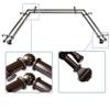 13/16" Moyat Bay Window Double Curtain Rod 20-36", 38-72" - Cocoa view 2