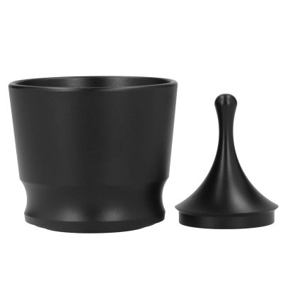 304 Stainless Steel Coffee Dosing Powder Receiver Container Coffee Accessories Coffee Supply 58mm for milk tea shops homes coffee shops (Black)