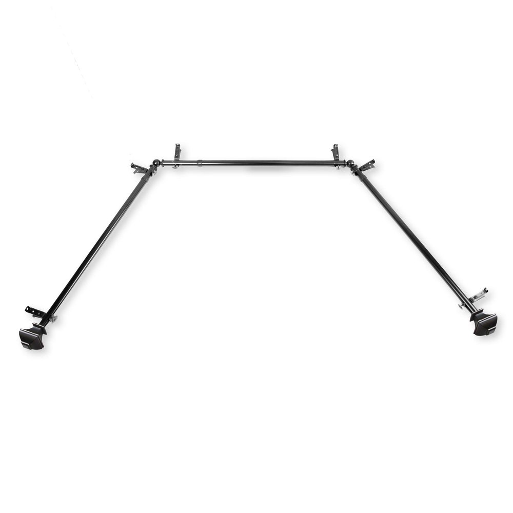 13/16" Moyat Bay Window Curtain Rod 20-36", 38-72" - Black
