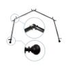 13/16" Nathan 4-Sided Bay Window Curtain Rod - Black view 1