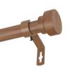 1" Bonnet Faux Wood Curtain Rod 160-240 inch - Chestnut view 3