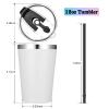 VEGOND 12oz Tumbler Stainless Steel Tumbler bulk Vacuum Insulated Double Wall Travel Tumbler with Lid and Straw Reusable Tumbler, White 12 Pack view 4