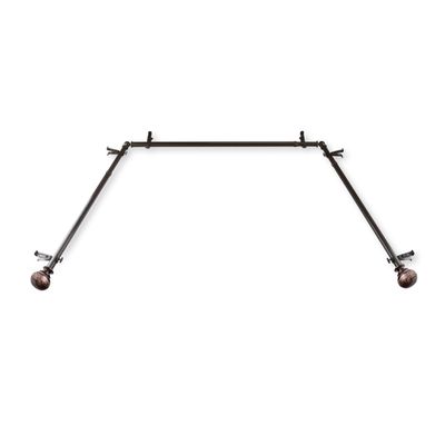 13/16" Nathan Bay Window Curtain Rod 20-36", 38-72" - Cocoa