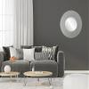 OVALCREST Round Beveled Wall Mirror for Home Decor - Tribeca Style - Bright Silver - 32x32 Outside Dimensions view 3