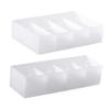 Cabilock 2pcs Organizer Trays Dividers for Kitchen and Office Stackable Compartment Storage Box for Jewelry Cutlery and Items view 1