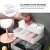 Cabilock 2pcs Organizer Trays Dividers for Kitchen and Office Stackable Compartment Storage Box for Jewelry Cutlery and Items view 4