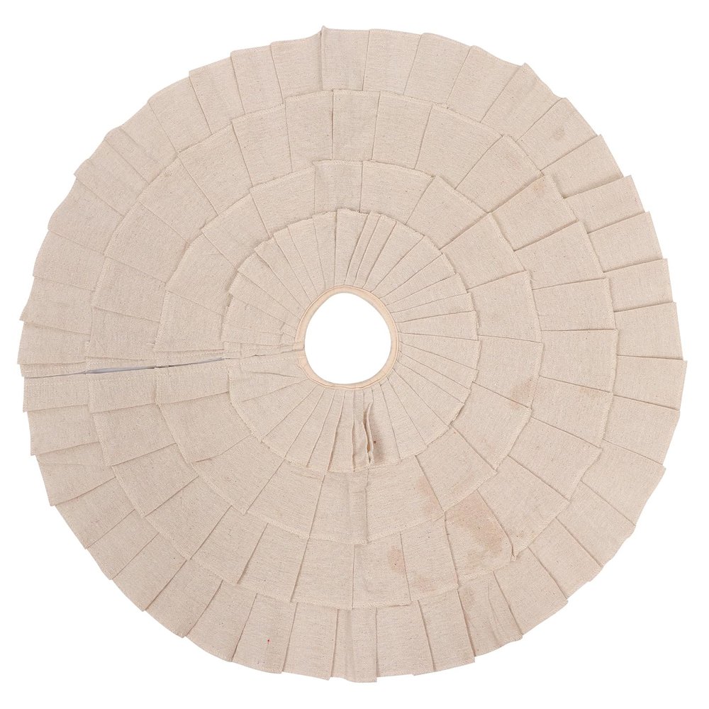 23.6Inches White Ruffle Christmas Tree Skirt Triple Burlap Creme Tree Skirt Mat for Holiday Decoration