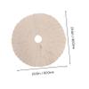 23.6Inches White Ruffle Christmas Tree Skirt Triple Burlap Creme Tree Skirt Mat for Holiday Decoration view 2