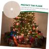 23.6Inches White Ruffle Christmas Tree Skirt Triple Burlap Creme Tree Skirt Mat for Holiday Decoration view 3