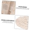 23.6Inches White Ruffle Christmas Tree Skirt Triple Burlap Creme Tree Skirt Mat for Holiday Decoration view 4