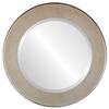 OVALCREST Round Beveled Wall Mirror for Home Decor - Avenue Style - Burnished Silver - 18x18 Outside Dimensions view 1