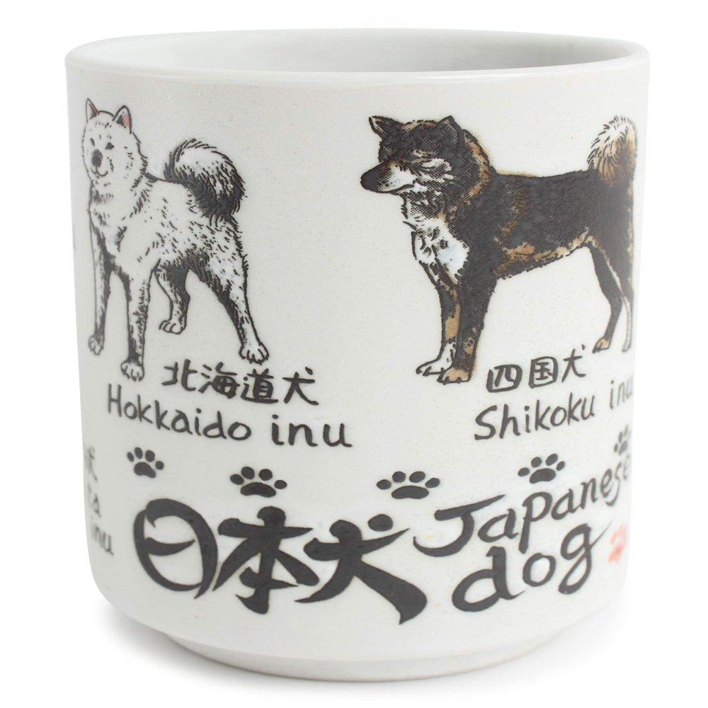 Mino ware Japanese Ceramics Sushi Yunomi Chawan Tea Cup Japanese Dog made in Japan (Japan Import) YAY079