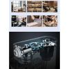 3 in 1 Stand Mixer, Food Processor, 1300W Kitchen Food Mixer with 6 Speed and Pulse, Home mixer stand up with 6.5L Stainless Steel Bowl, Dough Hook, Whisk, Beater, and Juice Extractor,White view 3
