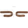 2 x Waveply Wood Curtain Holdbacks Plywood Drapery U Shaped Hook Tiebacks for Wall (Walnut) view 4
