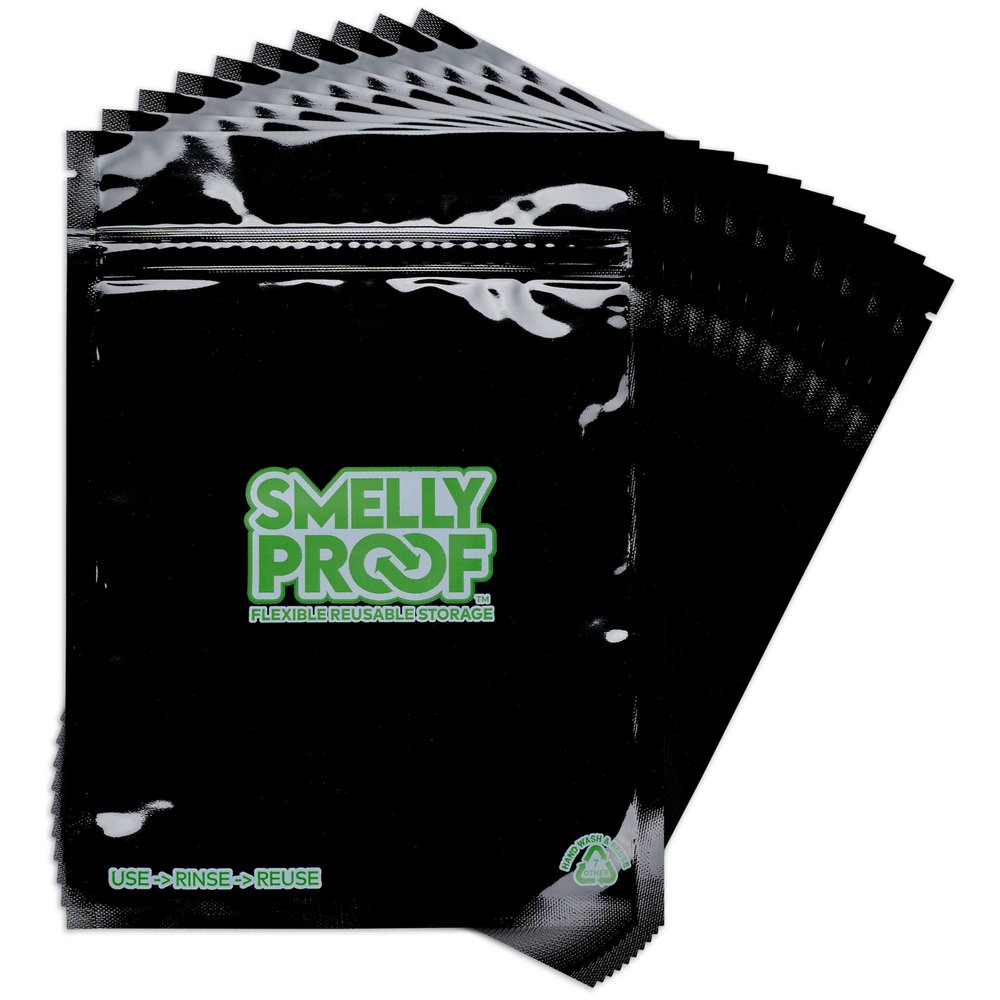 10pk 4-MIL Reusable Food Storage Bags, Reusable Sandwich Bags, Freezer Bags, BPA Free, No PEVA, Non-Silicone Bags for Food Storage, Snack Bags, 10 Black Smelly Proof Bags 6.5" x 7.5"