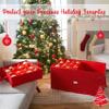 Simplify 96 Ornament Storage Box | Dimensions: 37.5"x 19"x 17.75" | Holds 96 Ornaments | Stackable | Easy Carry Handles | Red | Christmas Storage view 4