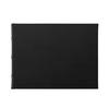 Graphic Image Elegant Black Nappa Leather Blank-Cover Guest Registry Book (r) - view 1