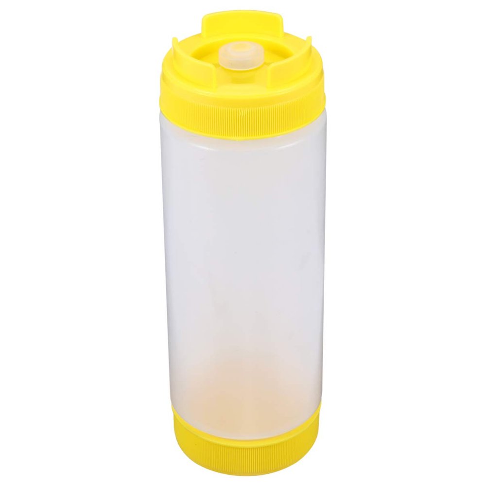 Cabilock Sauce Bottles Two-head Squeeze Bottles for Condiments Ketchup Mayonnaise Food-grade Plastic Portable