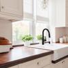 Dishwasher Air Gap Kit - Solid Brass Dishwasher Cover in Matte Black Finish - Dishwasher Air Gap Kit with Skirted Sink Overflow Cover - 1.8 inches x 1.8 inches x 9 inches, Design House 557702 view 3