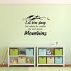 Let Him Sleep Life Postive Motivation Quotes Quote Wall Sticker Art Decals for Girls Boys Room Bedroom Nursery Kindergarten House Fun Home Decor Stickers Wall Art Vinyl Decoration Size (35x40 inch) view 2