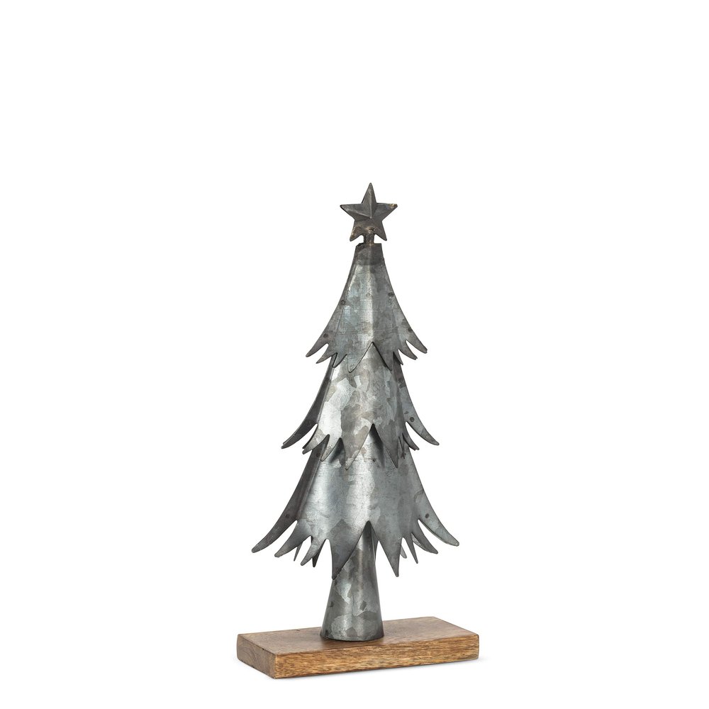 Abbott Collection 92-Seattle-MD Medium Rustic Tree, Galvanized