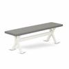 East West Furniture XB096 X-Style Modern Dining Room Bench with Wooden Seat, 60x15x18 Inch, Multi-Color view 1