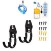 Ironing Board Hanger Wall Mount,for Laundry Rooms, Utility Rooms, Closetssaving, No Ironing Board, 2-Pcs,Wall Mount Double Hook,Heavy Duty Steel Garage Storage Utility Hooks with Anti-Slip Coating view 1