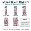 Atomic Mobiles MCM Retro-A-GoGo Room Divider DIY Kit - Mid Century Modern Contemporary Home Decor Room Partition - Home and Office Decor - 5 Sizes! (XXL - 54" w x 78" h) view 4