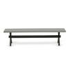 East West Furniture XB696 X-Style Modern Dining Room Bench with Wood Seat, 60x15x18 Inch, Multi-Color view 2