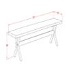 East West Furniture XB696 X-Style Modern Dining Room Bench with Wood Seat, 60x15x18 Inch, Multi-Color view 4