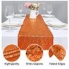 2PCS 12x72 Inch Sequin Table Runner Orange Glitter Table Runner for Party, Wedding, Bridal Baby Shower, Event Decorations2PCS, 12x72 Inch, Orange view 3
