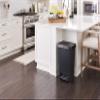 Rubbermaid Premier Series III Step-On Trash Can for Home and Kitchen, with Stainless Steel Rim, 12.4 Gallon, Charcoal, for Home/Kitchen/Garage/Apartment/Office view 3