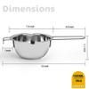 1000ML Upgrade Double Boiler Stainless Steel Melting Pot For Chocolate, Candle and Candy Making (34oz) view 2