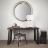 HomeRoots 44" Round Silver Wood Frame Wall Mirror view 3