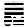 3pcs Black and White Stripe Bathroom Mat Set,U Shape Bathrooms Carpets Toilet Rugs Non-Slip Absorbent Bath Rugs Mats,Bathroom Accessories,Bathroom Decor view 2
