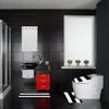 3pcs Black and White Stripe Bathroom Mat Set,U Shape Bathrooms Carpets Toilet Rugs Non-Slip Absorbent Bath Rugs Mats,Bathroom Accessories,Bathroom Decor view 3