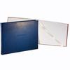 Graphic Image Guest Book - Leather Bound Book Blue - Fine Collectible Edition - Made in USA Quality Leather - Made in USA view 1