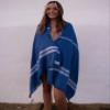 Bersuse 100% Cotton Cascais Terry Peshtemal Turkish Towel Bath Towel Beach Towel Lighweight Quickdry Absorbent - 35x67 Inches, Indigo (Set of 6) view 2